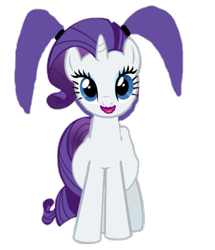 Size: 498x579 | Tagged: safe, rarity, pony, unicorn, g4, 1000 hours in ms paint, horn, lipstick, pigtails, purple lipstick, simple background, solo, transparent background