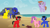 Size: 3840x2160 | Tagged: safe, artist:brightstar40k, oc, oc only, oc:cherry blossom, oc:diamond hoof, oc:peach petals, oc:sky bolt, oc:star dream, oc:star glider, earth pony, pegasus, pony, unicorn, beach, horn, ocean, vacation, water