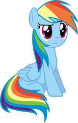 Size: 900x1419 | Tagged: safe, artist:ryanthebrony, rainbow dash, pegasus, pony, g4, female, mare, simple background, sitting, solo, transparent background, vector