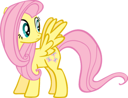 Size: 900x687 | Tagged: safe, artist:ryanthebrony, fluttershy, pegasus, pony, g4, female, mare, simple background, solo, transparent background, vector