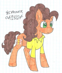 Size: 992x1159 | Tagged: safe, artist:cmara, cheese sandwich, earth pony, g4, graph paper, male, solo, traditional art