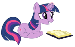 Size: 900x568 | Tagged: safe, artist:kurosakisoarin, twilight sparkle, pony, unicorn, g4, book, cute, female, magic, magic aura, mare, simple background, solo, transparent background, twiabetes, unicorn twilight, vector