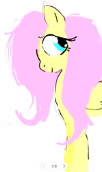 Size: 1344x2248 | Tagged: safe, artist:heartlurch, fluttershy, pegasus, pony, g4, simple background, solo, white background