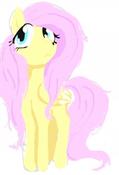 Size: 1440x2113 | Tagged: safe, artist:heartlurch, fluttershy, pegasus, pony, g4, simple background, solo, white background