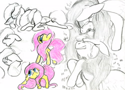 Size: 2048x1474 | Tagged: safe, artist:heartlurch, fluttershy, pegasus, pony, g4, crying, simple background, solo, traditional art, white background