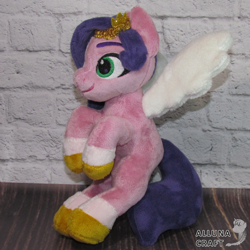 Size: 1200x1200 | Tagged: safe, artist:allunacraft, pipp petals, pegasus, pony, g5, colored wings, female, irl, mare, photo, plushie, solo, wings