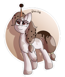 Size: 4120x4848 | Tagged: safe, artist:tenderrain-art, food pony, ice cream pony, pony, unicorn, cookie, female, food, horn, ice cream, ice cream cone, ice cream horn, mare, oreo, ponified, solo