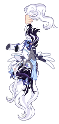 Size: 2214x4632 | Tagged: safe, artist:lavender-bases, oc, oc only, oc:oreo cream, pegasus, pony, clothes, colored wings, female, hanging by tail, horn, horns, mare, scarf, simple background, socks, solo, transparent background, two toned wings, upside down, wings