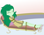 Size: 2500x2000 | Tagged: safe, artist:nie-martw-sie-o-mnie, wallflower blush, human, equestria girls, g4, bathrobe, bondage, clothes, cute, eyes closed, feather, feet, female, femsub, flowerbetes, foot tickling, freckles, robe, rope, rope bondage, solo, spa, submissive, tickling, tied down