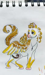 Size: 2080x3484 | Tagged: safe, artist:69beas, pegasus, pony, female, solo, traditional art