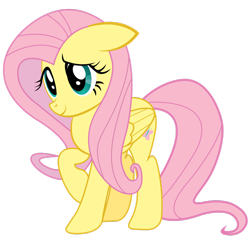 Size: 894x894 | Tagged: safe, artist:landboom, fluttershy, pegasus, pony, g4, cute, female, floppy ears, mare, raised hoof, shyabetes, simple background, solo, transparent background, vector