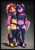 Size: 4000x5656 | Tagged: safe, artist:imafutureguitarhero, sci-twi, sunset shimmer, twilight sparkle, alicorn, classical unicorn, unicorn, anthro, unguligrade anthro, g4, 3d, absurd resolution, alicornified, arm around back, arm freckles, belly, belly button, belly fluff, blushing, body fluff, boob freckles, border, braless, breast fluff, breasts, butt fluff, butt freckles, cheek fluff, chest freckles, chromatic aberration, claws, clothes, cloven hooves, colored eyebrows, colored eyelashes, cute, dialogue in the description, drawstrings, duo, ear fluff, ear freckles, fangs, female, floppy ears, fluffy, fluffy hair, fluffy mane, fluffy tail, freckles, fur, glasses, glasses off, glasses on head, hand on hip, hip fluff, hoodie, hoof fluff, horn, leg fluff, leg freckles, leonine tail, long sleeves, looking back, mare, matching outfits, multicolored hair, multicolored mane, multicolored tail, neck fluff, nose wrinkle, one ear down, outfit, paggi outfit, paintover, panties, peppered bacon, race swap, revamped anthros, revamped ponies, sci-twilicorn, sexy, shimmerbetes, short, shortstack, signature, skindentation, smiling, smiling at someone, snaggletooth, socks, source filmmaker, stockings, stupid sexy sci-twi, stupid sexy sunset shimmer, stupid sexy twilight, sweater, tail, tail fluff, thigh highs, twiabetes, twilight sparkle (alicorn), underboob, underwear, unshorn fetlocks, vertical, wall of tags, wavy mouth, wing fluff, wing freckles, wings