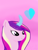 Size: 768x1024 | Tagged: safe, artist:trrrebleee, artist:trrriple0dds, princess cadance, alicorn, g4, curved horn, drawing, glowing, glowing horn, heart, horn, painting, solo