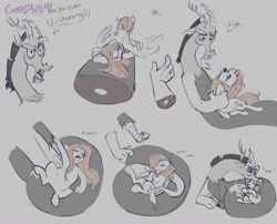 Size: 2048x1652 | Tagged: safe, artist:eversowillow, discord, fluttershy, draconequus, pegasus, pony, comic:midnight confession, g4, curled up, duo, duo male and female, female, lying down, lying on top of someone, male, mare, ship:discoshy, shipping, sleeping, snoring, straight