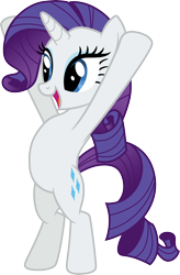 Size: 3000x4586 | Tagged: safe, artist:cloudy glow, rarity, pony, unicorn, g4, my little pony: friendship is magic, putting your hoof down, season 2, bipedal, cute, female, horn, mare, open mouth, open smile, raribetes, simple background, smiling, solo, transparent background, vector