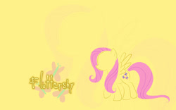 Size: 900x563 | Tagged: safe, artist:godoflight, fluttershy, pegasus, pony, g4, character name, cutie mark background, female, mare, solo, wallpaper, zoom layer