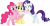 Size: 5713x3000 | Tagged: safe, artist:cloudy glow, fluttershy, pinkie pie, rarity, earth pony, pegasus, unicorn, g4, my little pony: friendship is magic, putting your hoof down, season 2, ^^, bipedal, cute, diapinkes, eyes closed, female, friends, happy, horn, hug, mare, raribetes, shyabetes, simple background, transparent background, trio, trio female, vector