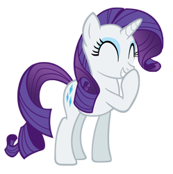 Size: 5000x5016 | Tagged: safe, artist:tabbyderp, rarity, pony, unicorn, a dog and pony show, g4, ^^, absurd resolution, eyes closed, female, horn, mare, simple background, solo, transparent background, vector