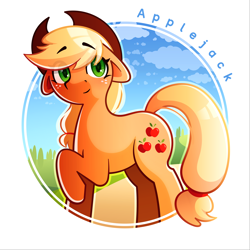 Size: 4222x4222 | Tagged: safe, artist:jorjan, applejack, earth pony, pony, g4, eyebrows, eyebrows visible through hair, female, mare, solo