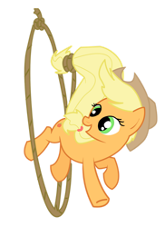 Size: 900x1233 | Tagged: safe, artist:jaelachan, applejack, earth pony, pony, g4, applejack's hat, cowboy hat, female, hat, lasso, mare, prehensile tail, rope, simple background, solo, tail, transparent background, vector