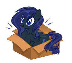 Size: 4578x4000 | Tagged: safe, artist:michiharas, oc, oc only, oc:night tea, bat pony, pony, g4, absurd resolution, base used, black coat, blue eyeshadow, box, bridge piercing, cardboard box, coat markings, colored hooves, colored pupils, colored wings, commission, ear piercing, earring, emanata, eye clipping through hair, eyeshadow, facial markings, fangs, female, female oc, folded wings, gray wings, hooves, in a box, jewelry, lip piercing, makeup, mare, mare oc, navy eyes, nose piercing, outline, piercing, pony in a box, purple eyes, purple hooves, purple mane, purple pupils, purple tail, shiny mane, shiny tail, simple background, sitting, smiling, snip (coat marking), solo, spiky tail, tail, transparent background, two toned wings, wall of tags, wavy mane, wings, ych result