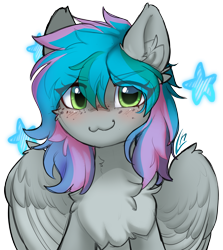 Size: 3819x4280 | Tagged: safe, artist:lunylin, oc, oc only, oc:virtuous hope, pegasus, pony, :3, female, pegasus oc, simple background, solo, transparent background