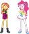 Size: 2158x2520 | Tagged: safe, edit, edited screencap, editor:mrtoonlover83, screencap, pinkie pie, sunset shimmer, human, equestria girls, g4, apron, background removed, clothes, duo, duo female, female, not a vector, oven mitts, simple background, transparent background