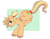 Size: 976x753 | Tagged: safe, artist:lulubell, oc, oc only, oc:lulubell, unicorn, apple, applebucking, female, food, fusion, fusion:applejack, fusion:oc:lulubell, horn, passepartout, solo, zap apple