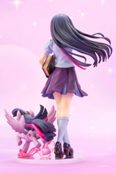 Size: 667x1000 | Tagged: safe, kotobukiya, twilight sparkle, alicorn, human, pony, g4, female, human ponidox, humanized, kotobukiya twilight sparkle, rear view, self paradox, self ponidox, twilight sparkle (alicorn)