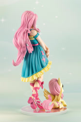 Size: 667x1000 | Tagged: safe, kotobukiya, fluttershy, human, pegasus, pony, g4, female, human ponidox, humanized, kotobukiya fluttershy, rear view, self paradox, self ponidox