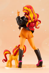 Size: 667x1000 | Tagged: safe, kotobukiya, sunset shimmer, human, pony, unicorn, g4, female, horn, human ponidox, humanized, kotobukiya sunset shimmer, rear view, self paradox, self ponidox