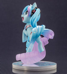 Size: 900x1000 | Tagged: safe, kotobukiya, pony, anime, female, hatsune miku, kotobukiya hatsune miku pony, music notes, open mouth, open smile, ponified, smiling, solo, vocaloid