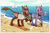 Size: 1772x1181 | Tagged: safe, artist:inuhoshi-to-darkpen, oc, oc only, oc:lulu bluemoon, oc:pavlos, griffon, unicorn, bandage, beach, beak, boat, broken bone, broken wing, cast, cheek fluff, claws, clothes, colored wings, commission, duo, eared griffon, female, food, friends, griffon oc, horn, ice cream, injured, magic, non-pony oc, nonbinary, sling, sunglasses, tail, unicorn oc, water, wings