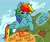 Size: 2048x1719 | Tagged: safe, artist:flutterbree, rainbow dash, pegasus, pony, g4, apple, apple tree, female, implied applejack, lesbian, offscreen character, ship:appledash, shipping, solo, tree