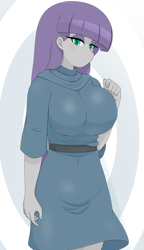 Size: 1956x3400 | Tagged: safe, artist:batipin, maud pie, human, equestria girls, g4, big breasts, breast squish, breasts, busty maud pie, female, looking at you, solo