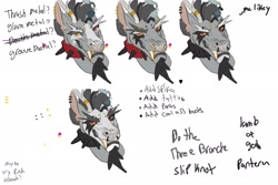 Size: 2048x1365 | Tagged: safe, artist:eversowillow, discord, draconequus, g4, alternate design, bridge piercing, collar, ear piercing, earring, eyebrow piercing, facial hair, goatee, horn, horn ring, jewelry, male, metal, nose piercing, nose ring, piercing, ring, solo, spiked collar