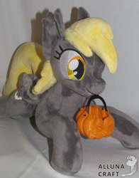 Size: 2086x2658 | Tagged: safe, artist:allunacraft, derpy hooves, bat pony, pony, g4, bat ponified, irl, photo, plushie, race swap, solo