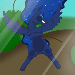 Size: 2000x2000 | Tagged: safe, artist:zettaidullahan, princess luna, alicorn, pony, g4, against glass, belly, belly button, glass, solo, window