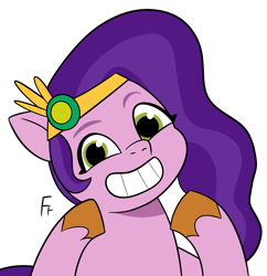 Size: 2203x2279 | Tagged: safe, artist:frownfactory, pipp petals, pegasus, pony, g5, my little pony: tell your tale, bust, female, portrait, simple background, smiling, solo, transparent background