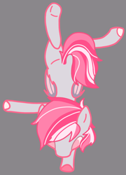 Size: 2024x2818 | Tagged: safe, artist:zedzedzednicks, oc, oc only, bat pony, gray background, handstand, simple background, solo, upside down