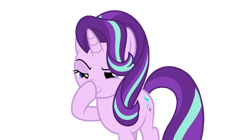 Size: 828x465 | Tagged: safe, artist:starlightglimmer04, edit, edited screencap, screencap, starlight glimmer, pony, unicorn, g4, no second prances, boop, female, horn, mare, noseboop, not a vector, self-boop, simple background, solo, transparent background