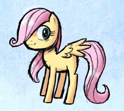 Size: 1000x901 | Tagged: safe, artist:lemomew, fluttershy, pegasus, pony, g4, female, filly, filly fluttershy, foal, solo, younger