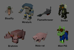 Size: 2830x1913 | Tagged: safe, artist:mint pill, oc, oc only, oc:mint pill, pony, unicorn, fallout equestria, clothes, fallout, fallout pony (mint pill), horn, jumpsuit, male, minecraft, pipboy, stallion, vault suit, weapon