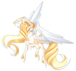 Size: 4090x3813 | Tagged: safe, artist:darkjillmlp123, oc, oc only, oc:golden stars, pegasus, pony, big mane, big tail, blonde eyelashes, blonde mane, blonde tail, blue eyes, choker, colored eyelashes, colored hooves, colored wings, concave belly, cream coat, eye clipping through hair, eyebrows, eyebrows visible through hair, female, fetlock tuft, gold hooves, halo, high res, hoof fluff, hooves, large wings, leg markings, leg stripes, lidded eyes, long mane, long tail, looking at you, looking back, mare, one wing out, outline, partially open wings, pegasus oc, profile, raised hoof, shiny hooves, simple background, slender, smiling, smiling at you, solo, sparkly mane, sparkly tail, striped mane, striped tail, stripes, tail, tall ears, thin, thin legs, three toned mane, three toned tail, transparent background, two toned wings, unshorn fetlocks, wall of tags, watermark, white wings, wing markings, wing stripes, wings