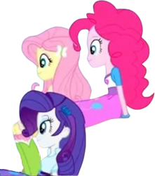 Size: 2230x2520 | Tagged: safe, edit, edited screencap, editor:mrtoonlover83, screencap, fluttershy, pinkie pie, rarity, human, equestria girls, g4, background removed, blurry, female, needs more jpeg, not a vector, simple background, transparent background, trio, trio female