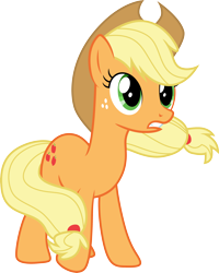 Size: 3000x3750 | Tagged: safe, artist:cloudy glow, applejack, earth pony, g4, applejack's hat, cowboy hat, female, hat, solo, vector, windswept mane