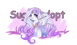 Size: 1558x913 | Tagged: safe, artist:marlboro-art, oc, oc only, pegasus, pony, g4, adoptable, auction, chibi, sale, solo