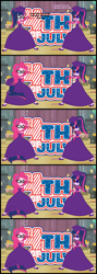 Size: 1920x5400 | Tagged: safe, artist:cartoonmasterv3, pinkie pie, sci-twi, twilight sparkle, human, undead, zombie, equestria girls, g4, 4th of july, british, clothes, comic, disguise, dress, fake twilight, holiday, humanized, infected, long dress, long skirt, skirt