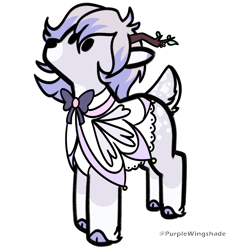 Size: 3000x3000 | Tagged: safe, artist:purple wingshade, part of a set, oc, oc only, oc:erenthia, deer, pony, simple background, solo, transparent background