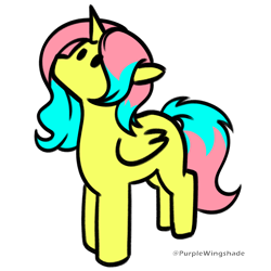 Size: 3000x3000 | Tagged: safe, artist:purple wingshade, oc, oc only, oc:dawn, alicorn, pegasus, pony, unicorn, horn, simple background, solo, transparent background